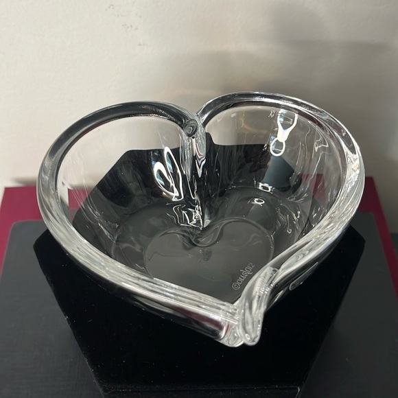 Orrefors Other - Orrefors Crystal Glass Vintage Heart Trinket Jewelry Dish Bowl